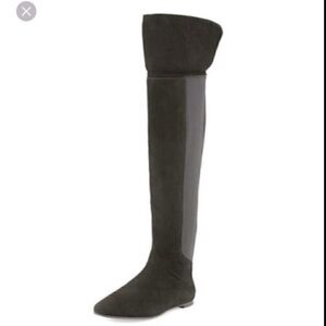 Tory Burch Kevin Over the Knee Boot - Black Willow Suede Size 6.5